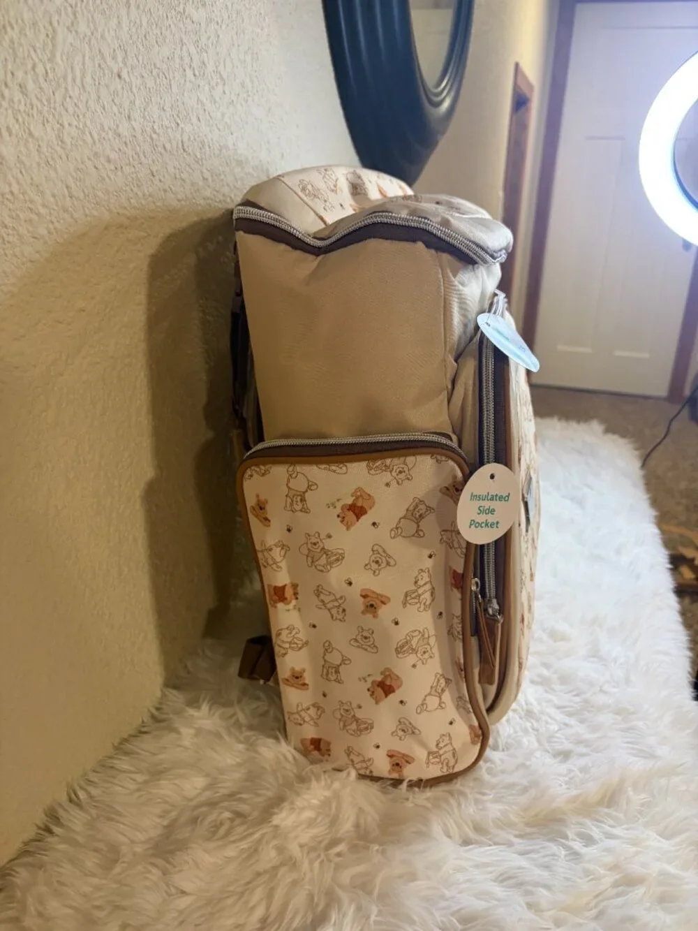 Disney Baby Winnie the Pooh Diaper Bag Backpack Set Changing Pad NWT - Picture 2 of 10